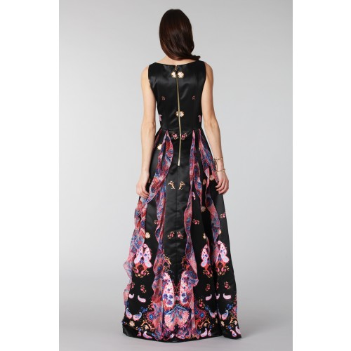 Noleggio Abbigliamento Firmato - Black silk dress with brocade print - Tube Gallery - Drexcode -5