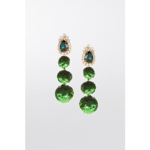 Noleggio Abbigliamento Firmato - Earrings in green sequins - Shourouk - Drexcode -1