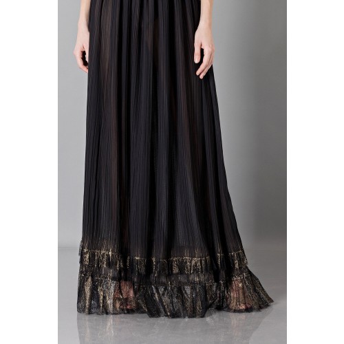 Noleggio Abbigliamento Firmato - Floor-length black dress with V-neckline - Alberta Ferretti - Drexcode -1