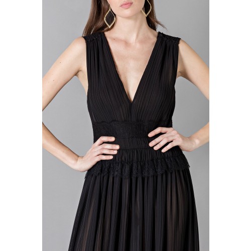 Noleggio Abbigliamento Firmato - Floor-length black dress with V-neckline - Alberta Ferretti - Drexcode -5
