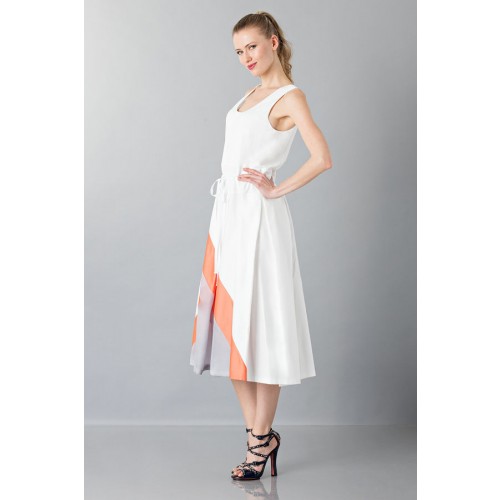 Noleggio Abbigliamento Firmato - Dress with patterned skirt - Albino - Drexcode -6