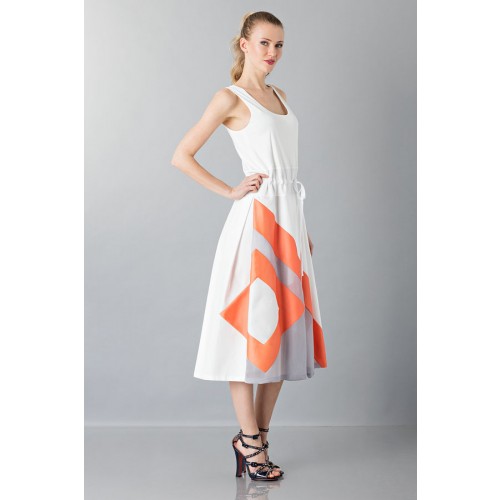 Noleggio Abbigliamento Firmato - Dress with patterned skirt - Albino - Drexcode -5