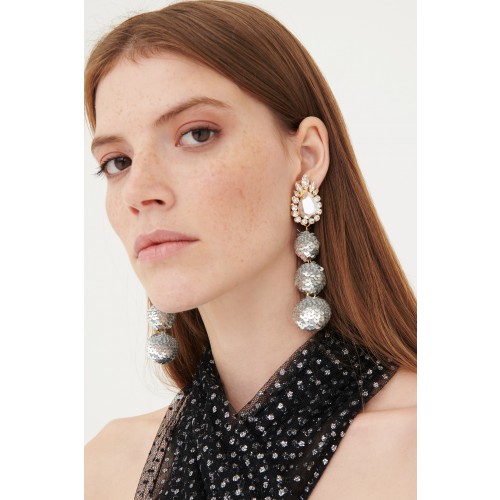 Noleggio Abbigliamento Firmato - Earrings in silver sequins - Shourouk - Drexcode -3