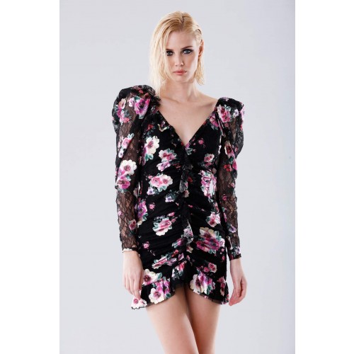 Noleggio Abbigliamento Firmato - Floral mini dress with lace sleeves - For Love and Lemons - Drexcode -5