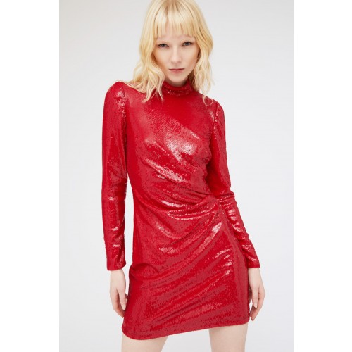 Noleggio Abbigliamento Firmato - Miniabito paillettes rosso - Halston - Drexcode -1