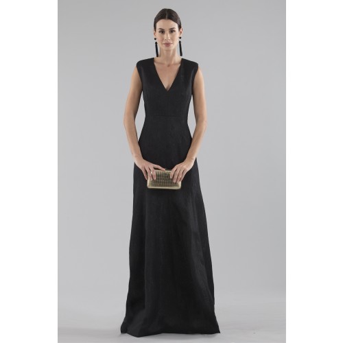 Noleggio Abbigliamento Firmato - Black dress with shiny texture - Halston - Drexcode -7