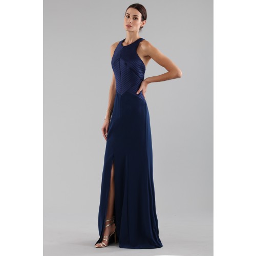 Noleggio Abbigliamento Firmato - Blue dress with structured top - Halston - Drexcode -5