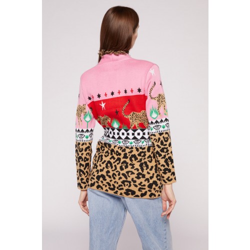 Noleggio Abbigliamento Firmato - Cardigan animalier rosa - Hayley Menzies - Drexcode -3