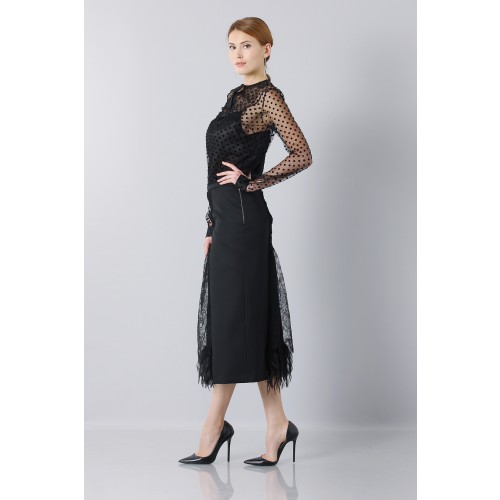 Vendita Abbigliamento Usato FIrmato - Longuette skirt of tulle - Rochas - Drexcode -5