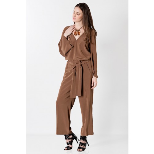 Noleggio Abbigliamento Firmato - Long sleeve brown jumpsuit - Albino - Drexcode -5