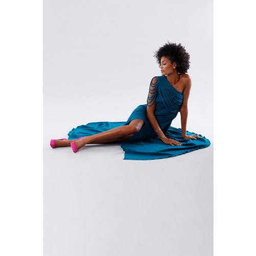 Noleggio Abbigliamento Firmato - Dark teal dress with applications - Kathy Heyndels - Drexcode -5