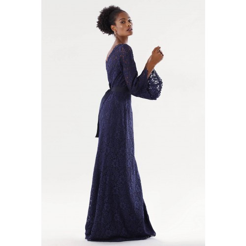 Noleggio Abbigliamento Firmato - Blue lace dress with long sleeves - Daphne - Drexcode -9