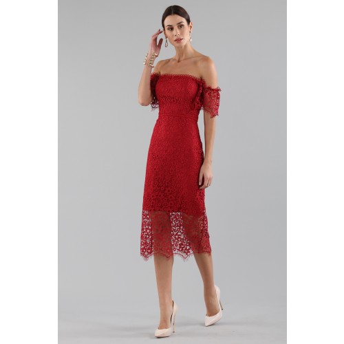 Vendita Abbigliamento Usato FIrmato - Off shoulder lace dress - ML - Monique Lhuillier - Drexcode -2