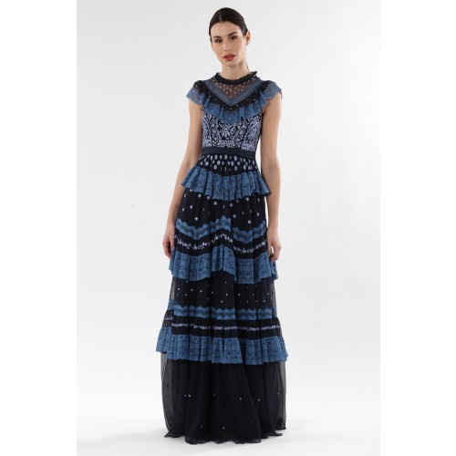 Noleggio Abbigliamento Firmato - Long dress with flounces and floral embroidery - Needle&Thread - Drexcode -4