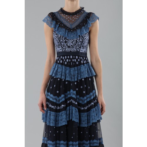 Noleggio Abbigliamento Firmato - Long dress with flounces and floral embroidery - Needle&Thread - Drexcode -3