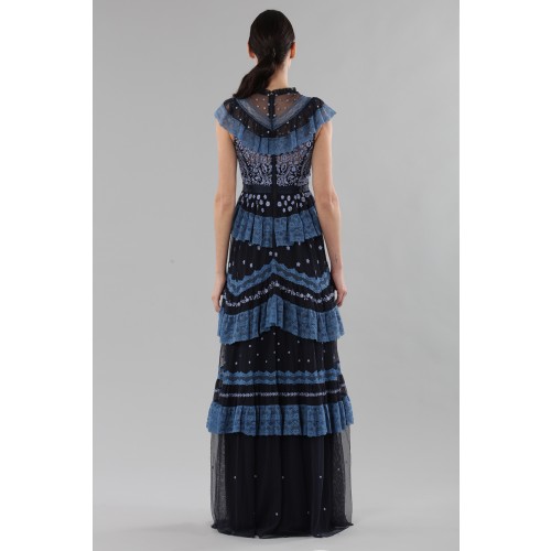 Noleggio Abbigliamento Firmato - Long dress with flounces and floral embroidery - Needle&Thread - Drexcode -1