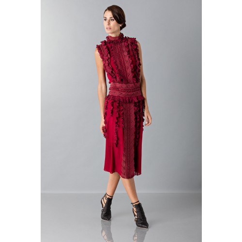 Vendita Abbigliamento Usato FIrmato - Short dress with overlaid lace - Antonio Berardi - Drexcode -3
