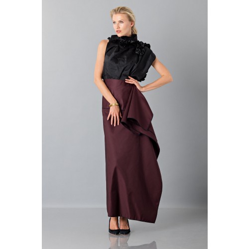 Noleggio Abbigliamento Firmato - Bordeaux skirt with anterior drapery - Albino - Drexcode -2
