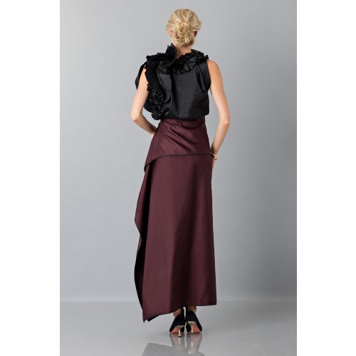 Noleggio Abbigliamento Firmato - Bordeaux skirt with anterior drapery - Albino - Drexcode -1