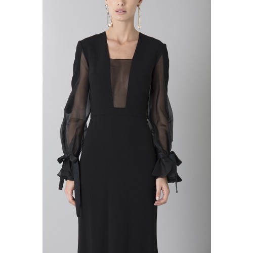 Noleggio Abbigliamento Firmato - Silk dress with long sleeve and transparent neckline - Ports 1961 - Drexcode -2