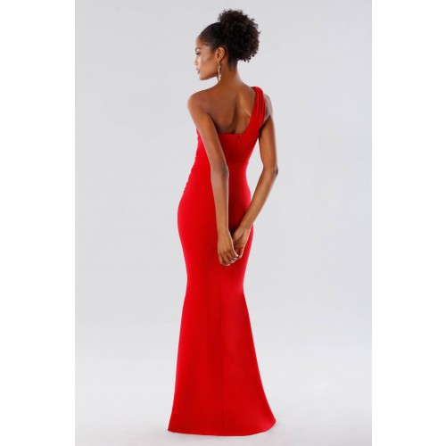 Noleggio Abbigliamento Firmato - Red one-shoulder mermaid dress - Rhea Costa - Drexcode -1