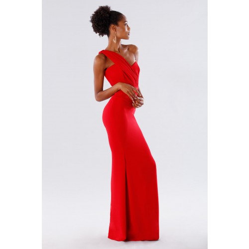 Noleggio Abbigliamento Firmato - Red one-shoulder mermaid dress - Rhea Costa - Drexcode -5