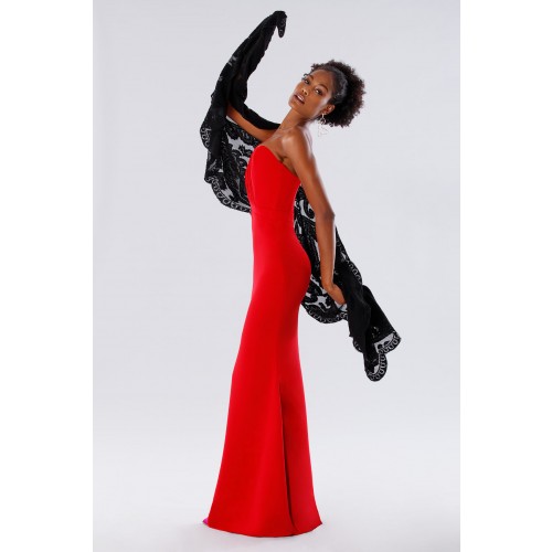 Noleggio Abbigliamento Firmato - Red one-shoulder mermaid dress - Rhea Costa - Drexcode -6