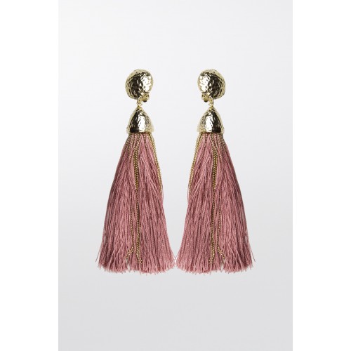 Noleggio Abbigliamento Firmato - Earrings in gold and pink rope - Rosantica - Drexcode -1