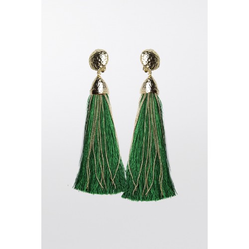 Noleggio Abbigliamento Firmato - Earrings in gold and green rope - Rosantica - Drexcode -1