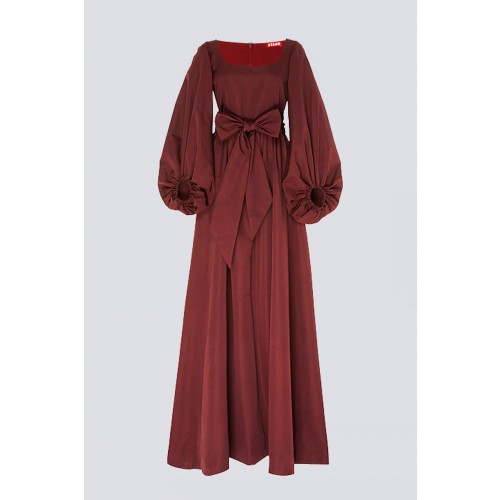 Noleggio Abbigliamento Firmato - Long burgundy dress with bow - Staud - Drexcode -8