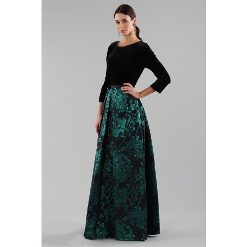 Noleggio Abbigliamento Firmato - Dress with long sleeves and brocaded skirt - Theia - Drexcode -1