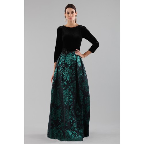 Noleggio Abbigliamento Firmato - Dress with long sleeves and brocaded skirt - Theia - Drexcode -4