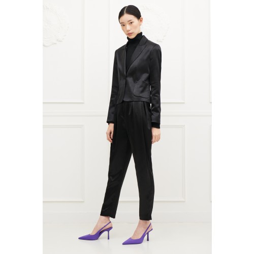 Noleggio Abbigliamento Firmato - Shiny black suit with jacket and trousers - Giuliette Brown - Drexcode -5