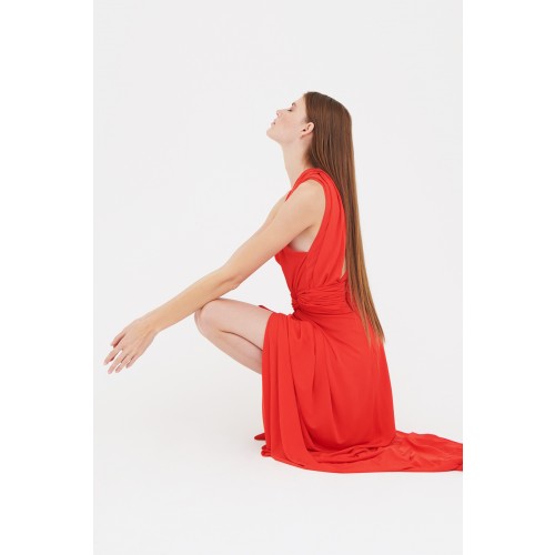 Noleggio Abbigliamento Firmato - Silk red dress with slit - Vionnet - Drexcode -9