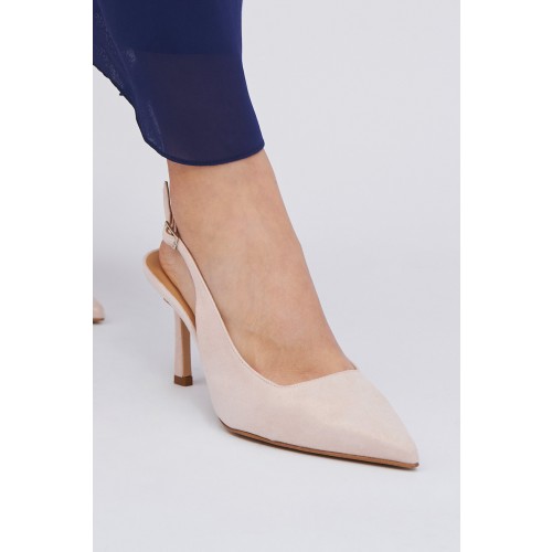 HIGH SLINGBACK 60MM IN BLUSH PINK CALFSKIN