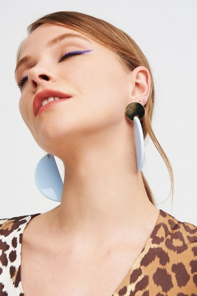 Light blue resin earrings