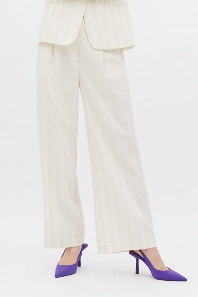 White striped trousers