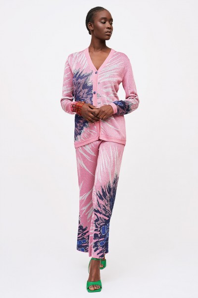 Printed knit suit