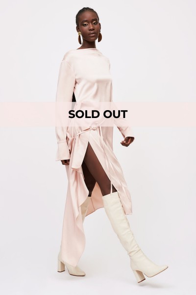 Powder silk dress