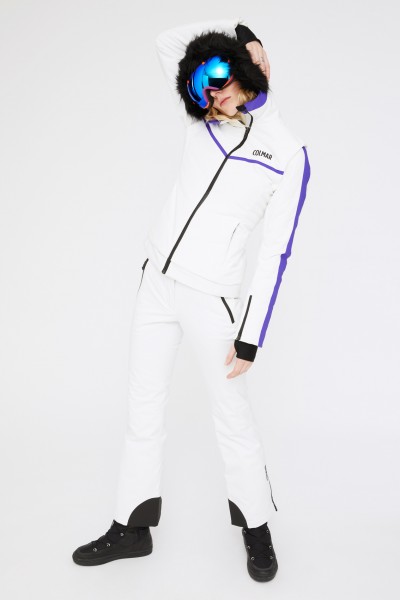 White ski suit