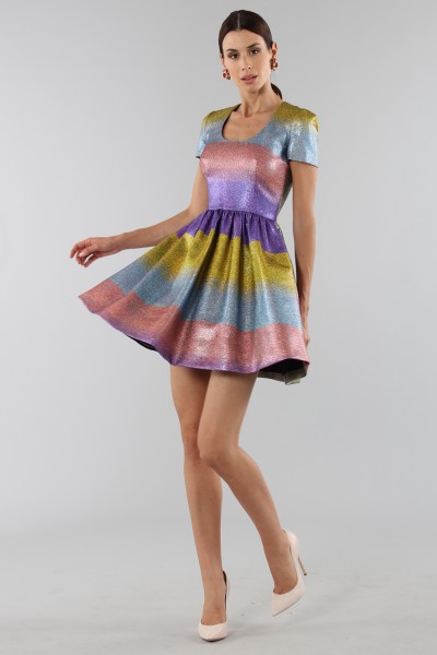 Multicolored glitter dress