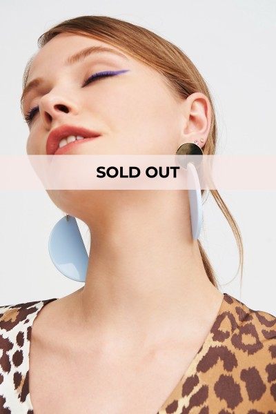 Light blue resin earrings