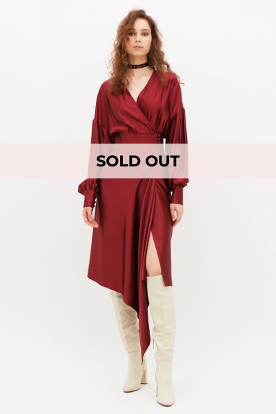 Midi dress with band