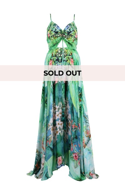 Long dress with bow