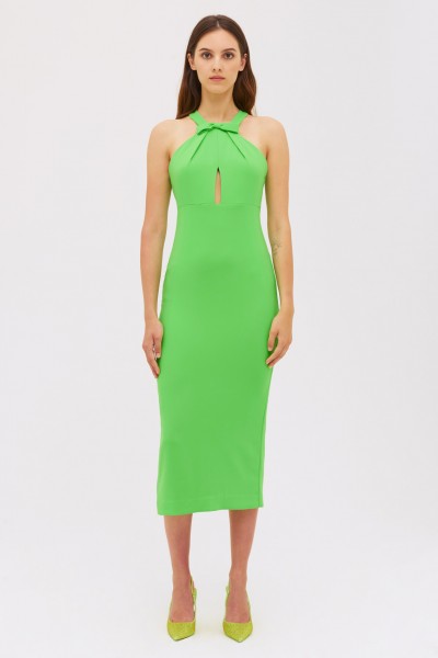 Fluorescent green sheath dress