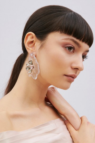 Resin crystal earrings