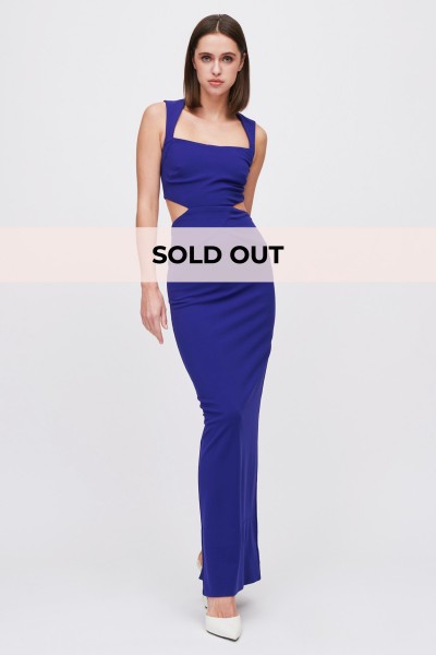 Blue cutout dress