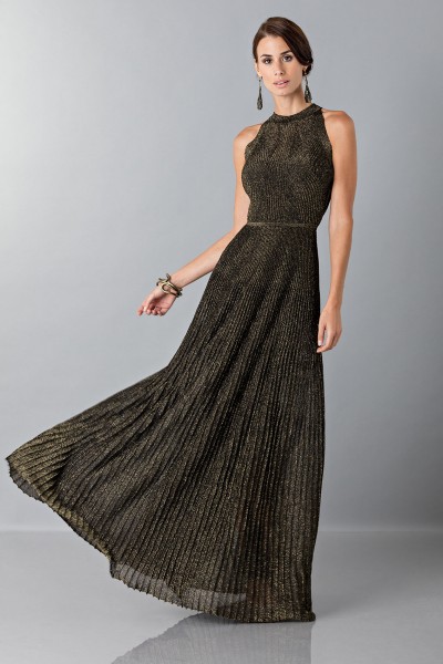 Dress with gold textures