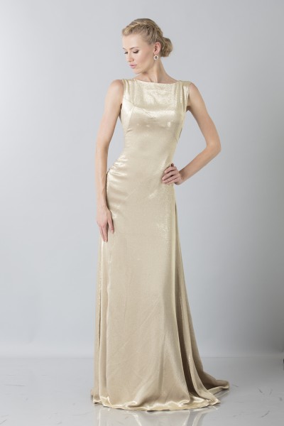 Gown with shiny golden texture 