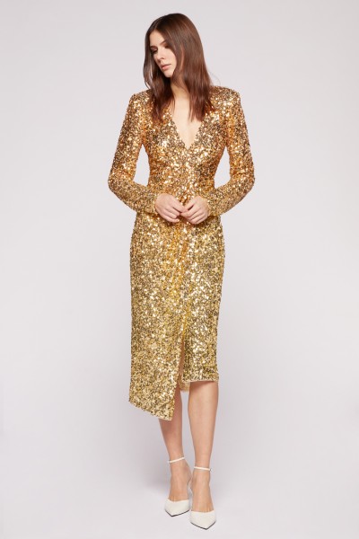 Dress in degradé gold sequins